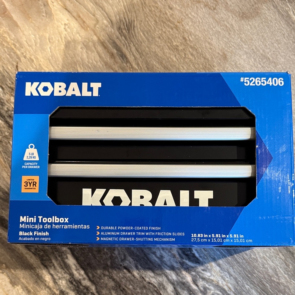 NIB Kobalt Black Mini Toolbox